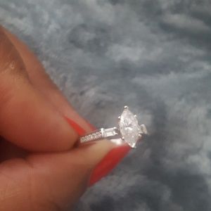 14K White Gold Solitaire Ring